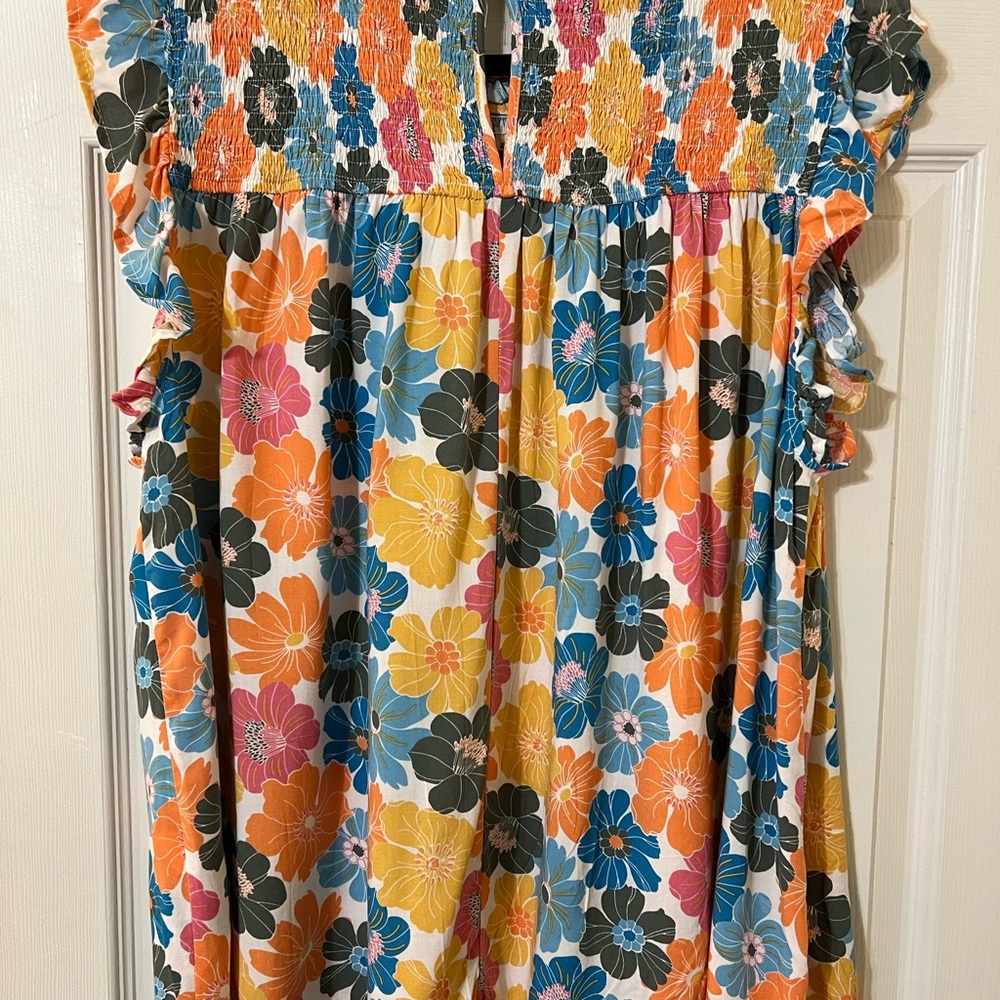 Hayden Colorful Floral Ruffle Blouse - Picture 2 of 5